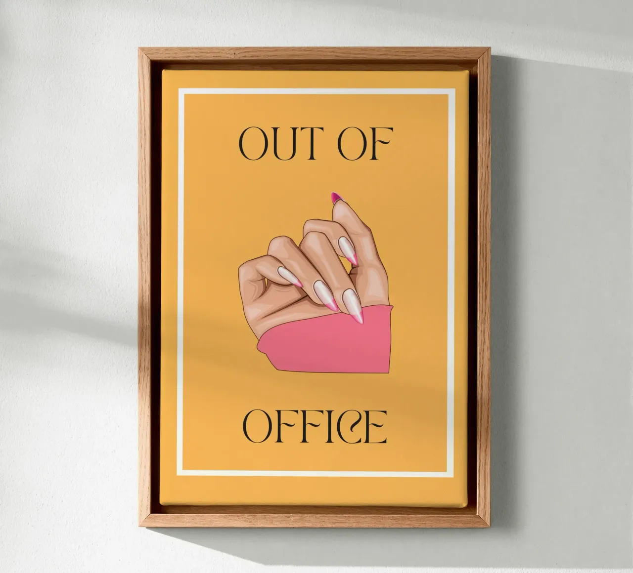 Out of Office | Digital Art | Print | Fun | Contemporary tela con Cornice a cassetta da PrintCessStudio