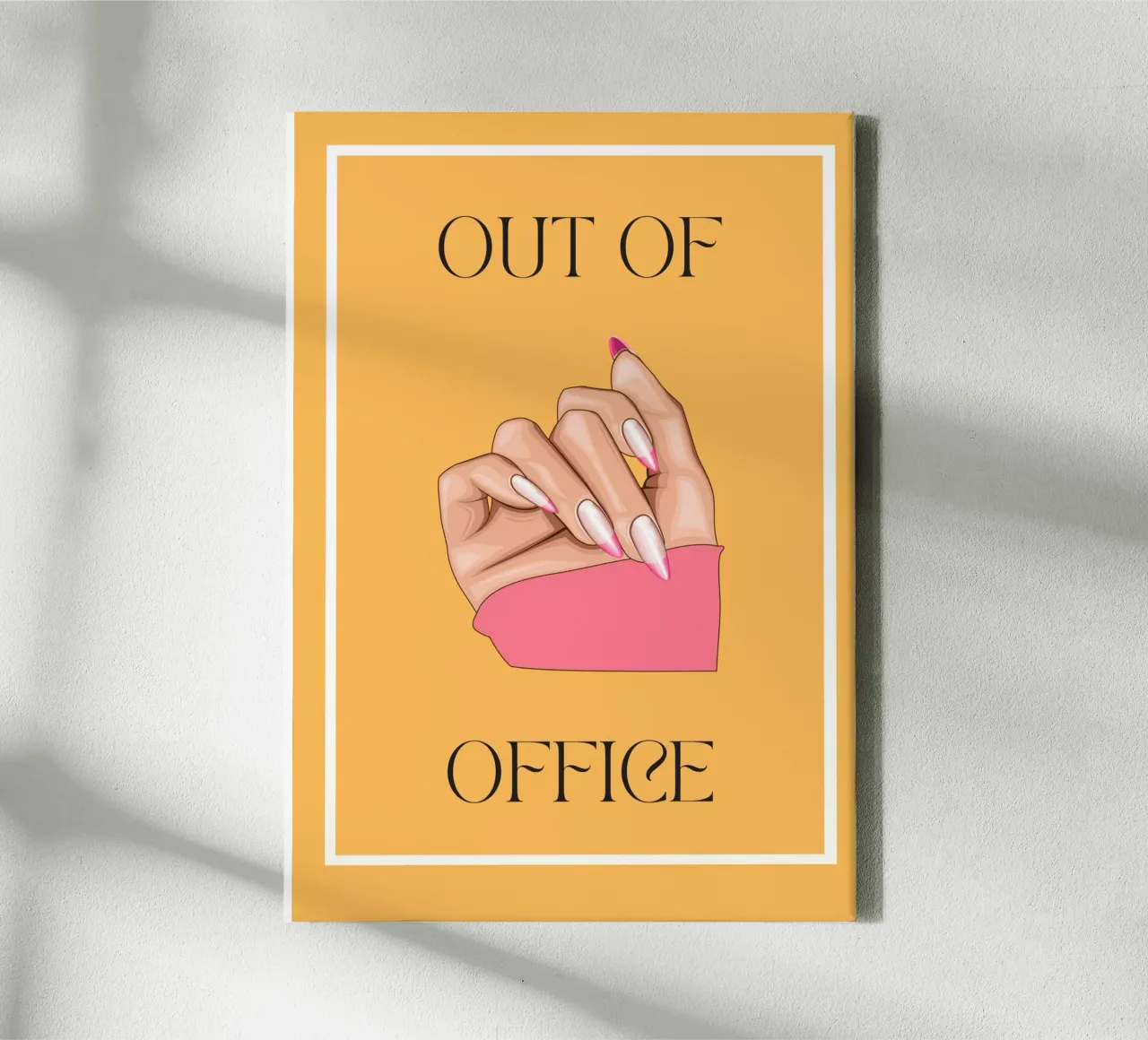 Out of Office | Digital Art | Print | Fun | Contemporary tela con Cornice a cassetta da PrintCessStudio