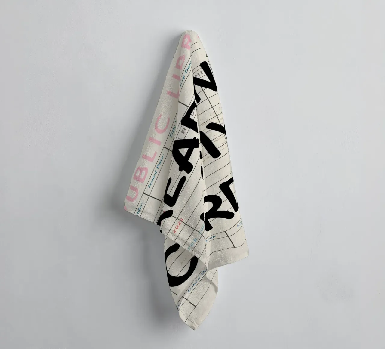 Reading is My Cardio Funny Library Card Print towel by vintagepod