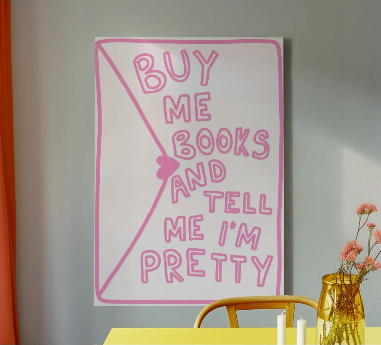 Buy Me Books and Tell Me I'm Pretty canvas with Floater frame by vintagepod