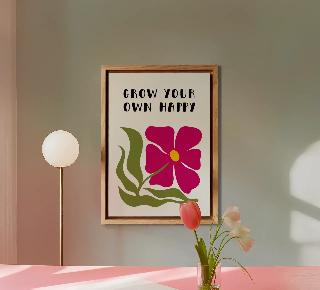 Grow your own happy alluminio dibond da PinkCandyWalls