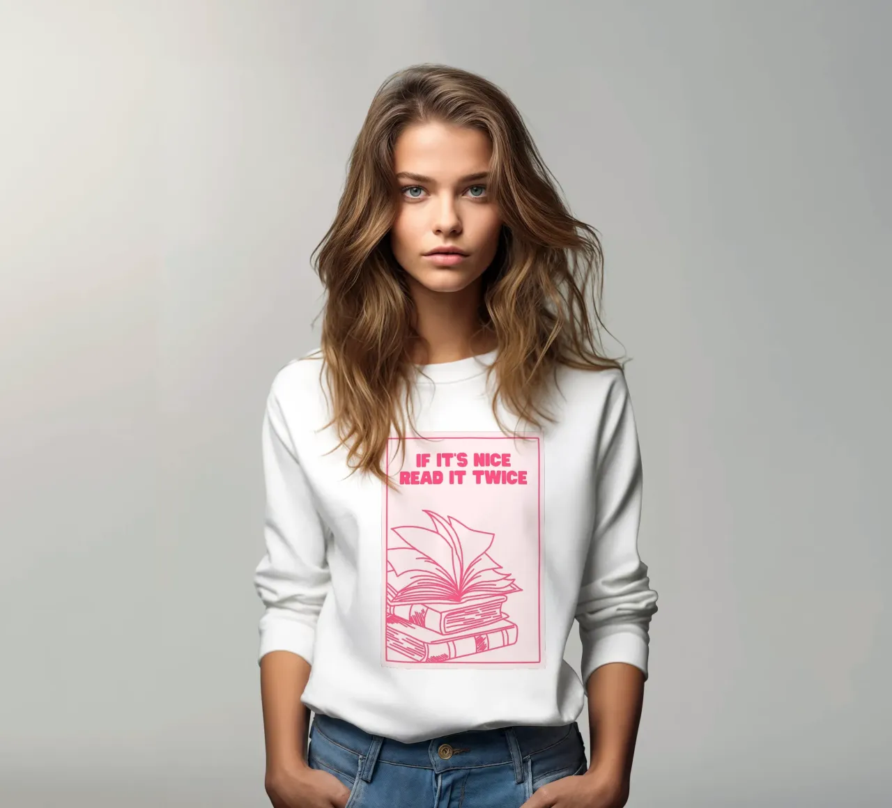 If It's Nice Read It Twice Book Print sweatshirt by vintagepod