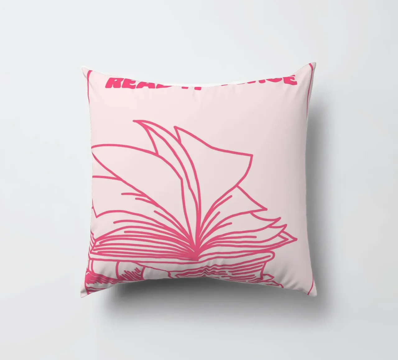 If It's Nice Read It Twice Book Print decorative cushion by vintagepod
