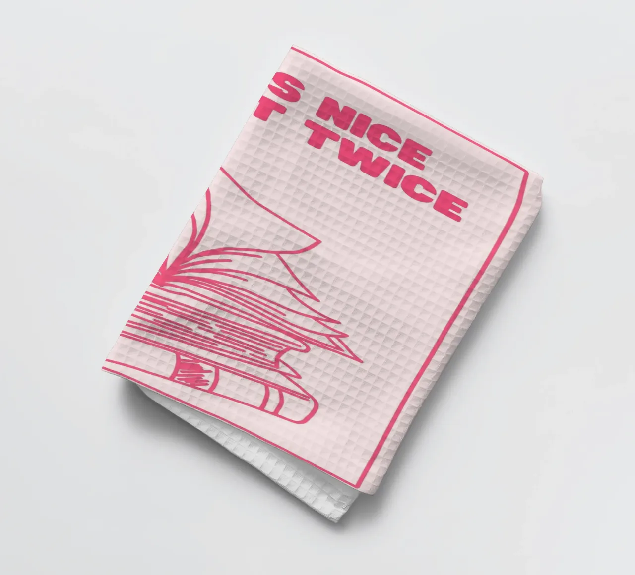 If It's Nice Read It Twice Book Print tea towel by vintagepod