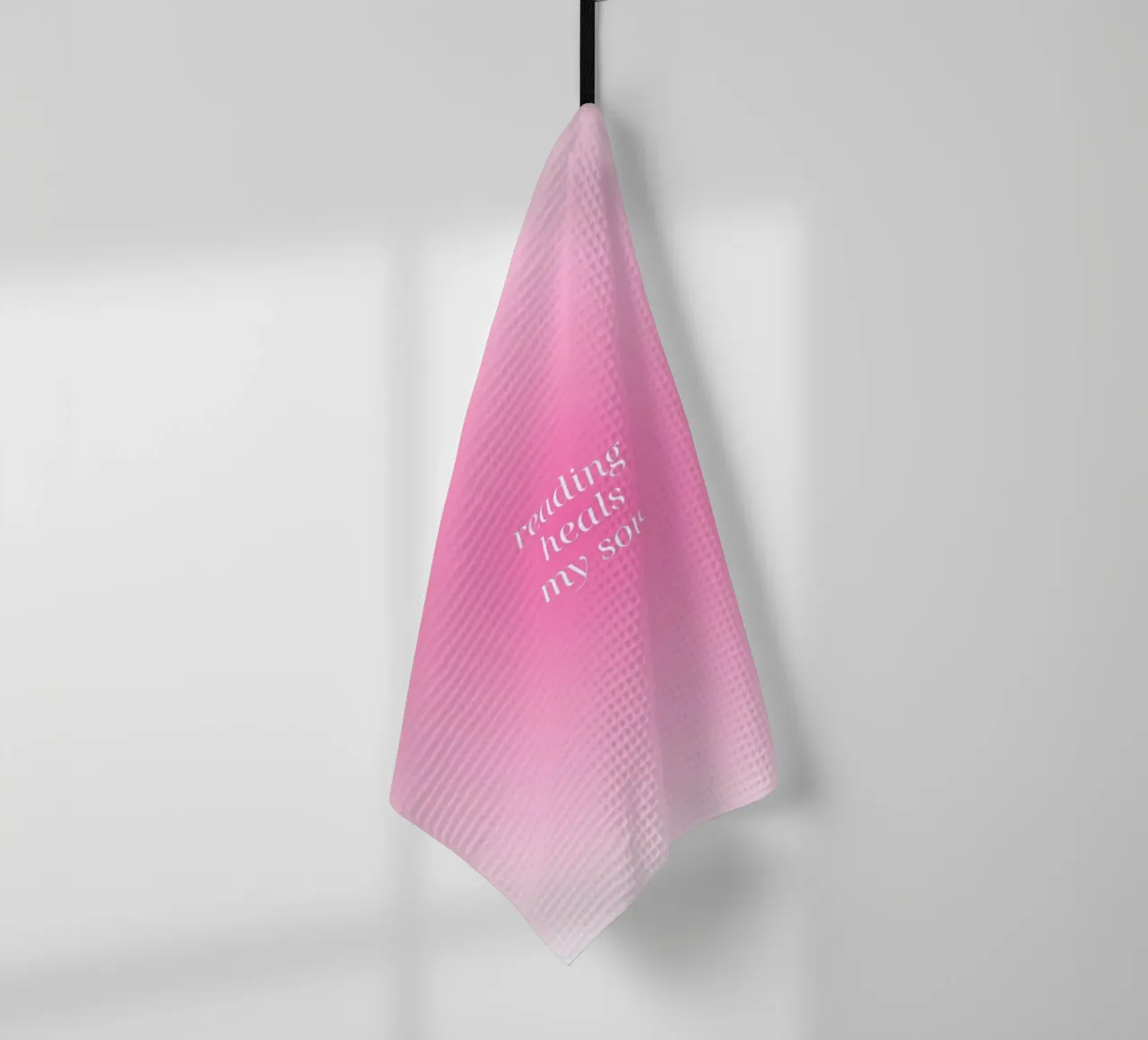 La lecture guérit mon âme Poster Aura rose torchon de vintagepod