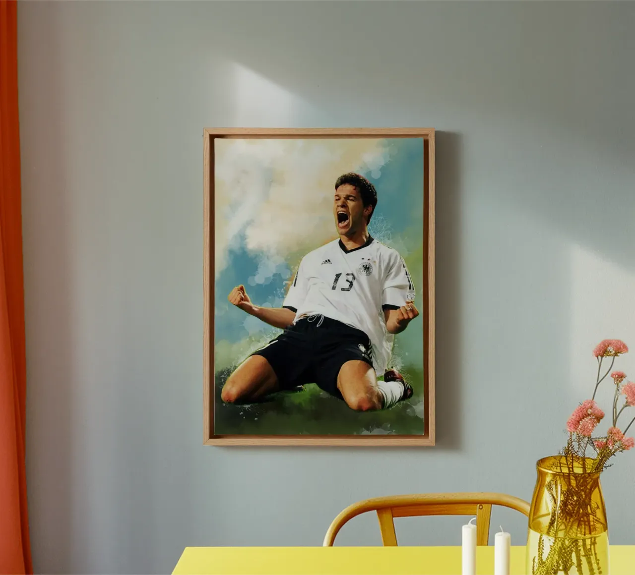 Michael Ballack the legend canvas with Floater frame by Lembayung art