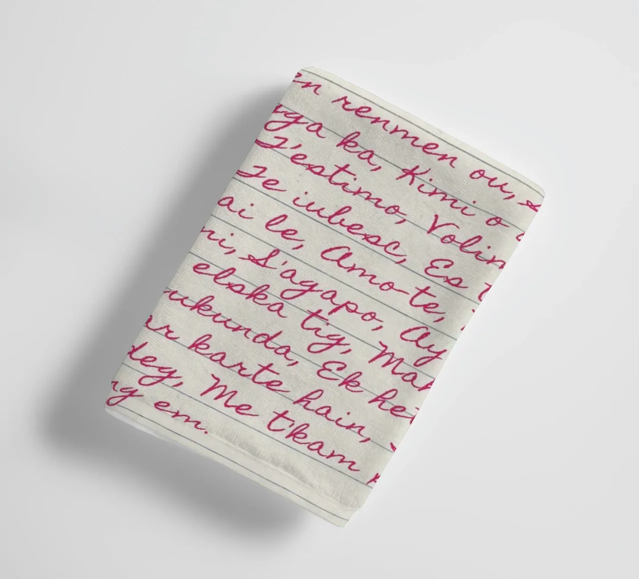 I Love You' in Many Languages Script Print (Je t'aime dans de nombreuses langues) serviette de bain de vintagepod