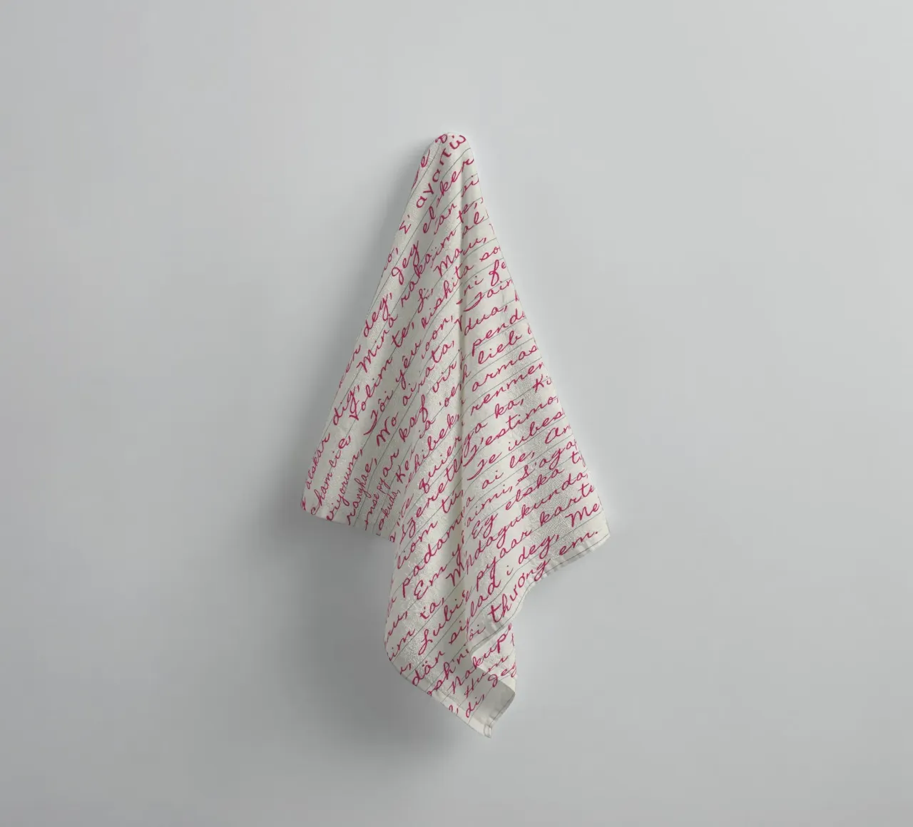 I Love You' in Many Languages Script Print (Je t'aime dans de nombreuses langues) serviette de bain de vintagepod