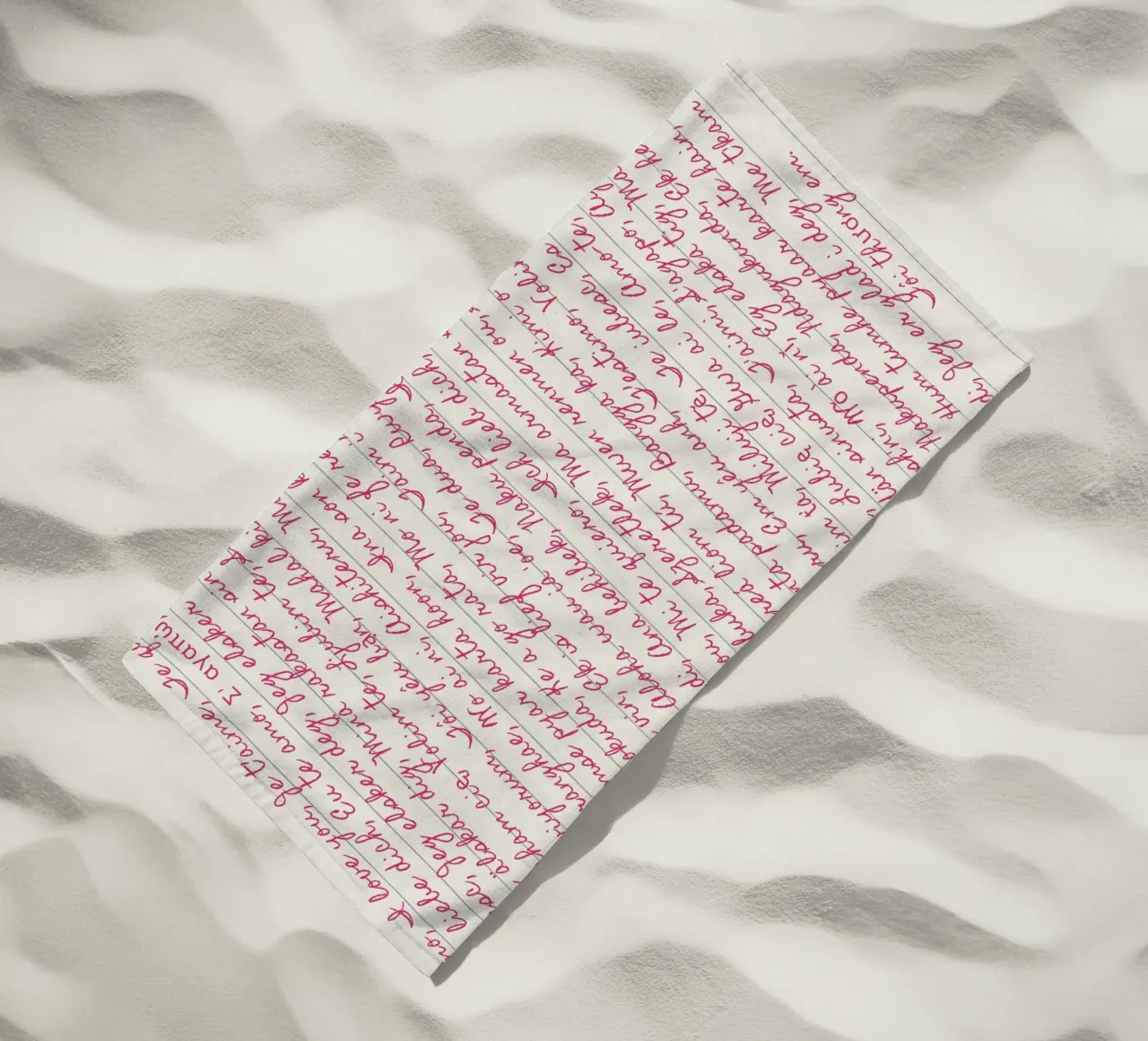 Stampa script 'Ti amo' in molte lingue telo mare da vintagepod
