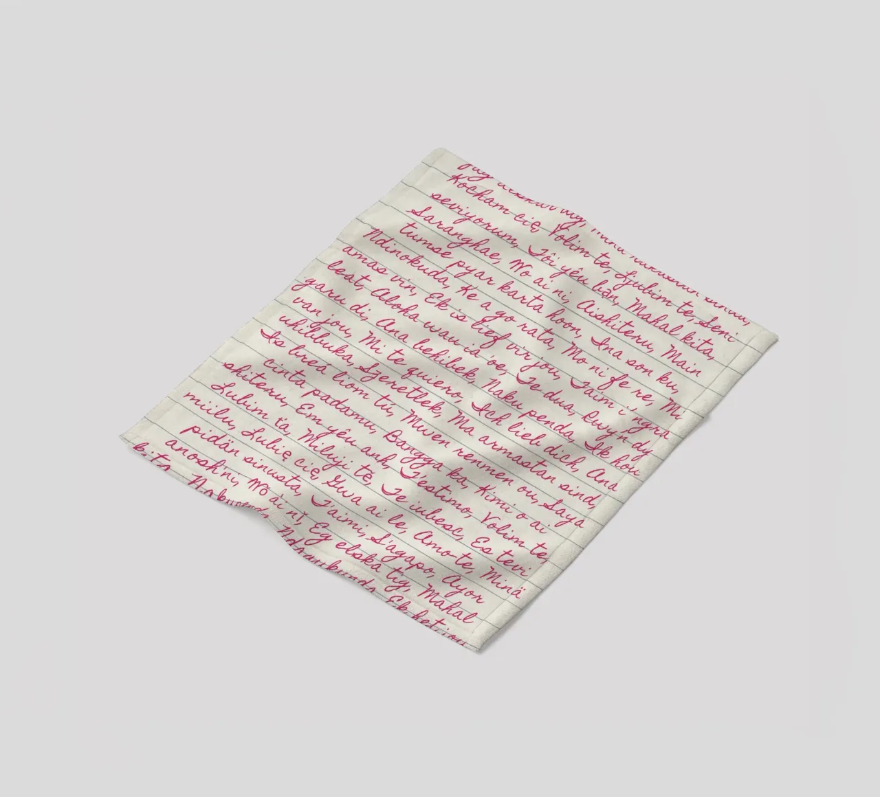 Ich liebe dich" in vielen Sprachen Script Print Fleecedecke von vintagepod