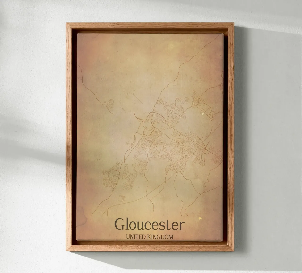 Gloucester UNITED KINGDOM tela con Cornice a cassetta da WorldPrint
