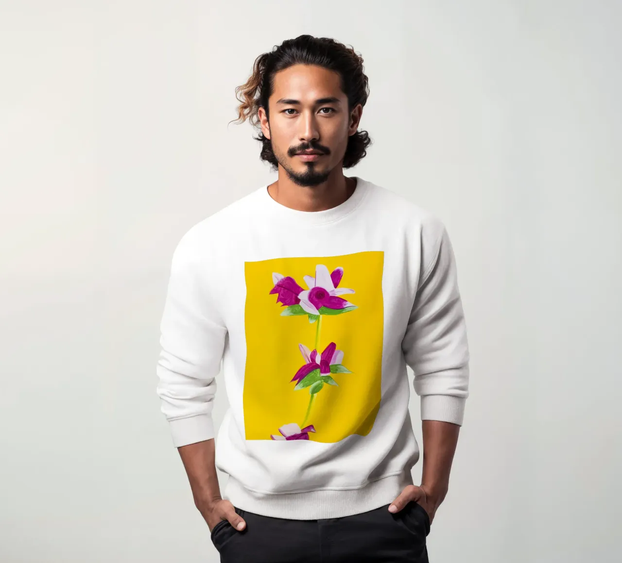 Alex Katz Azalee su giallo felpa da Marcobarshop