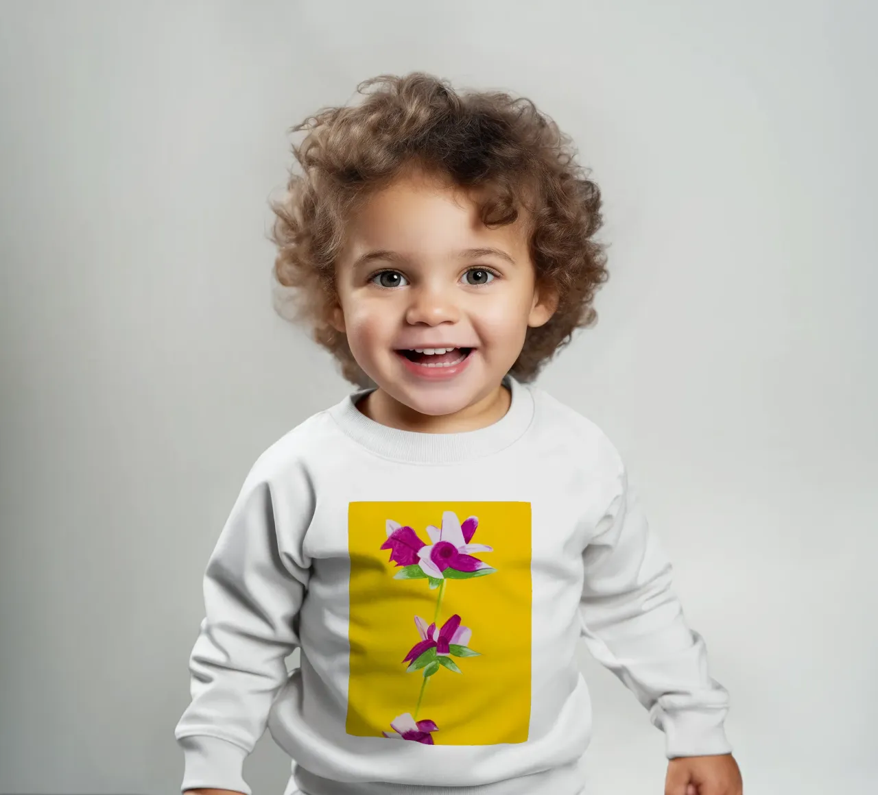 Alex Katz Azalee su giallo felpa neonato da Marcobarshop