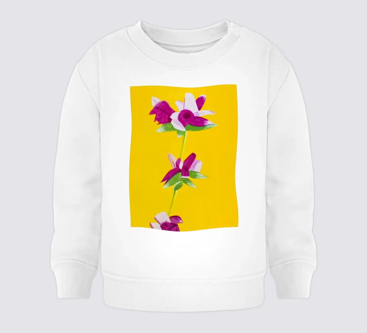 Alex Katz Azalee su giallo felpa neonato da Marcobarshop
