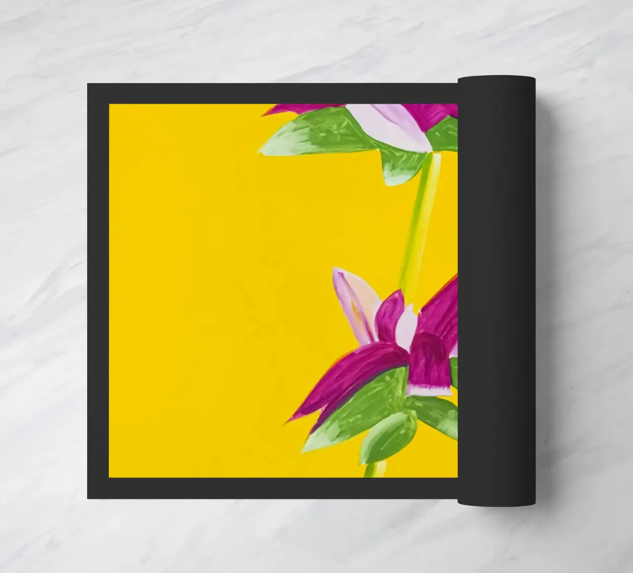 Alex Katz Azalee su giallo zerbino da Marcobarshop