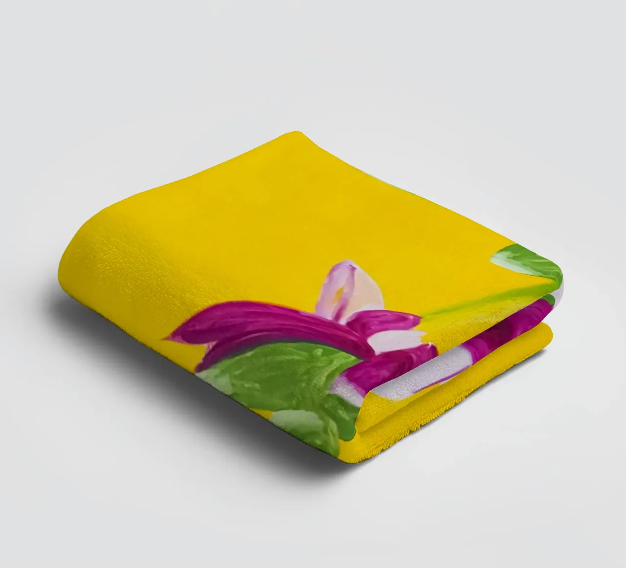 Alex Katz Azalee su giallo asciugamano da bagno da Marcobarshop