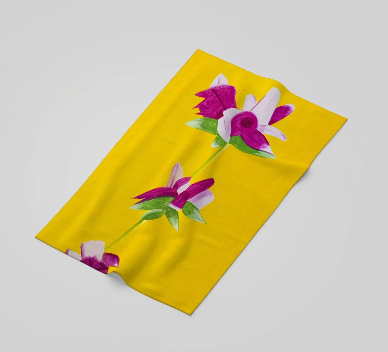 Alex Katz Azalee su giallo telo mare da Marcobarshop