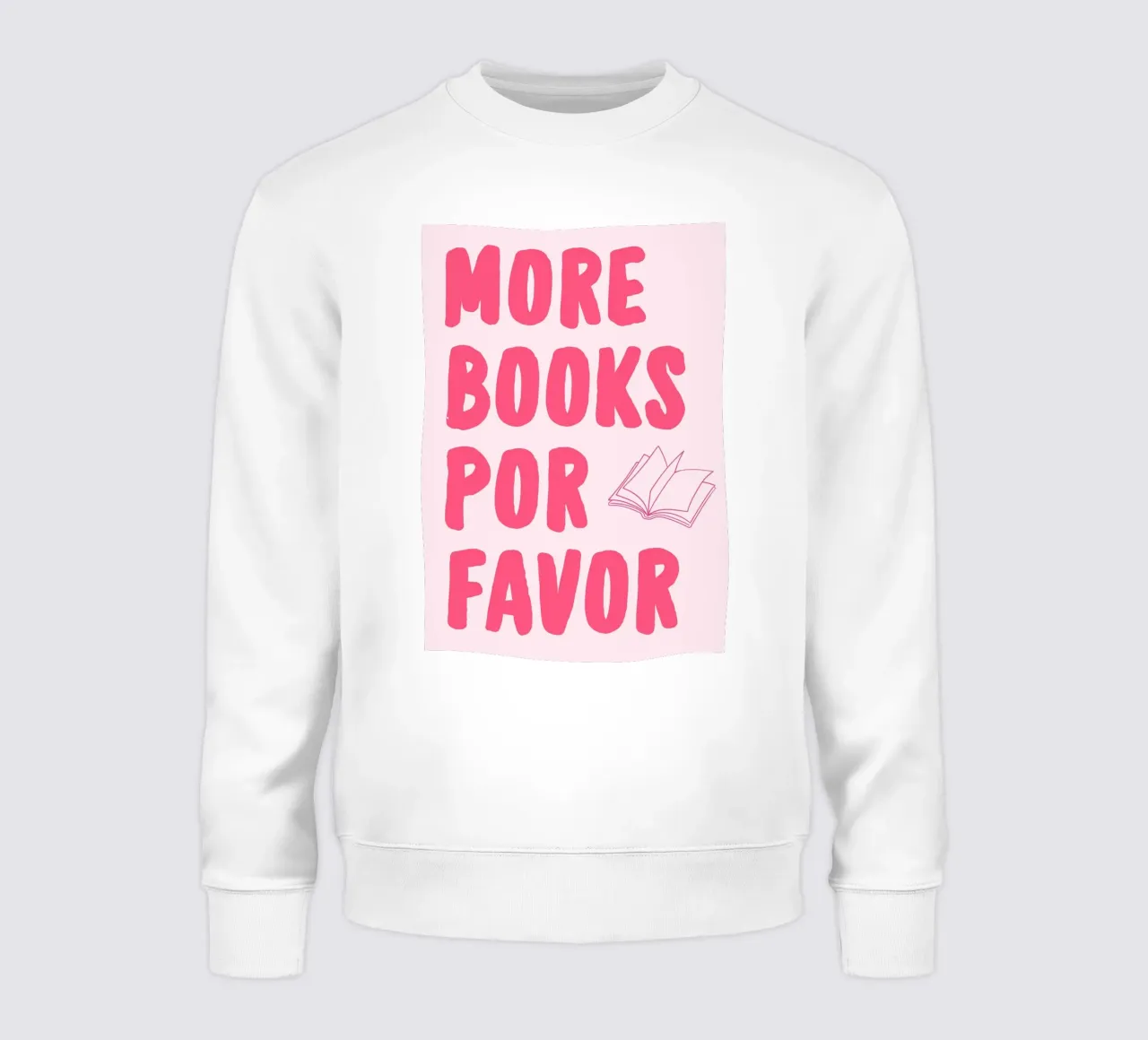 Poster estetico rosa "Più libri a favore". felpa da vintagepod