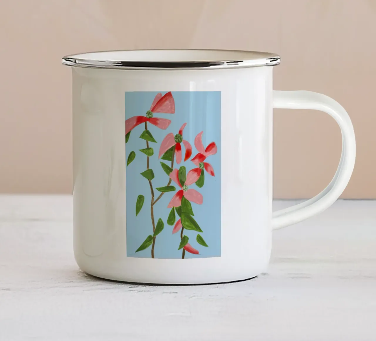 Alex Katz Legno di cane rosso tazza in smalto da Marcobarshop