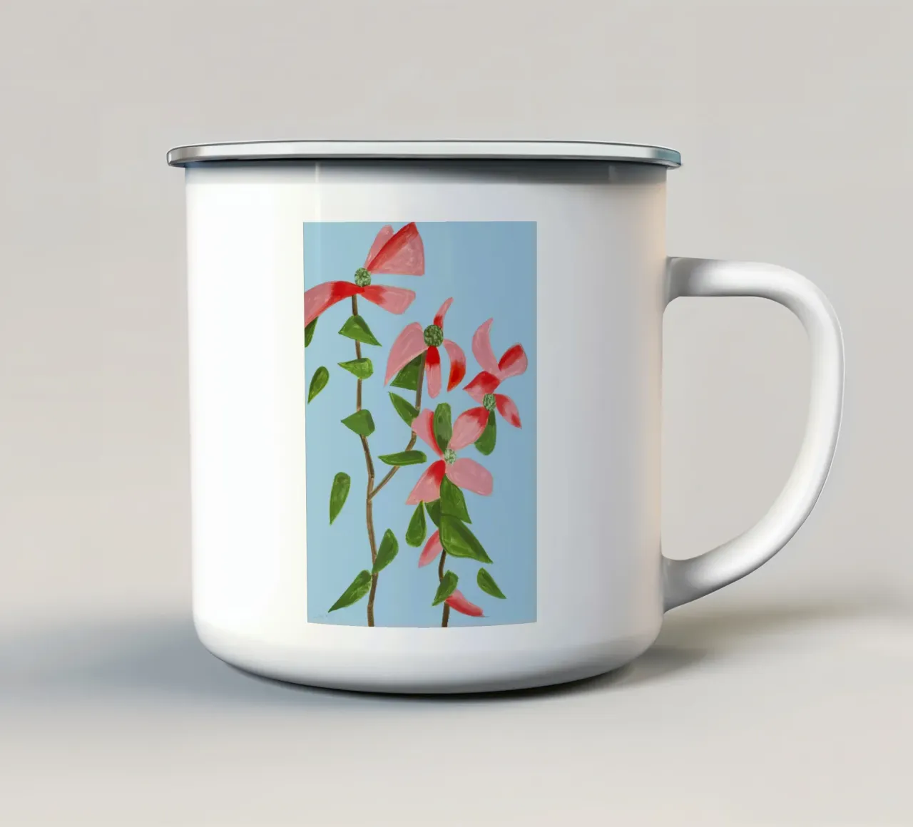 Alex Katz Legno di cane rosso tazza in smalto da Marcobarshop
