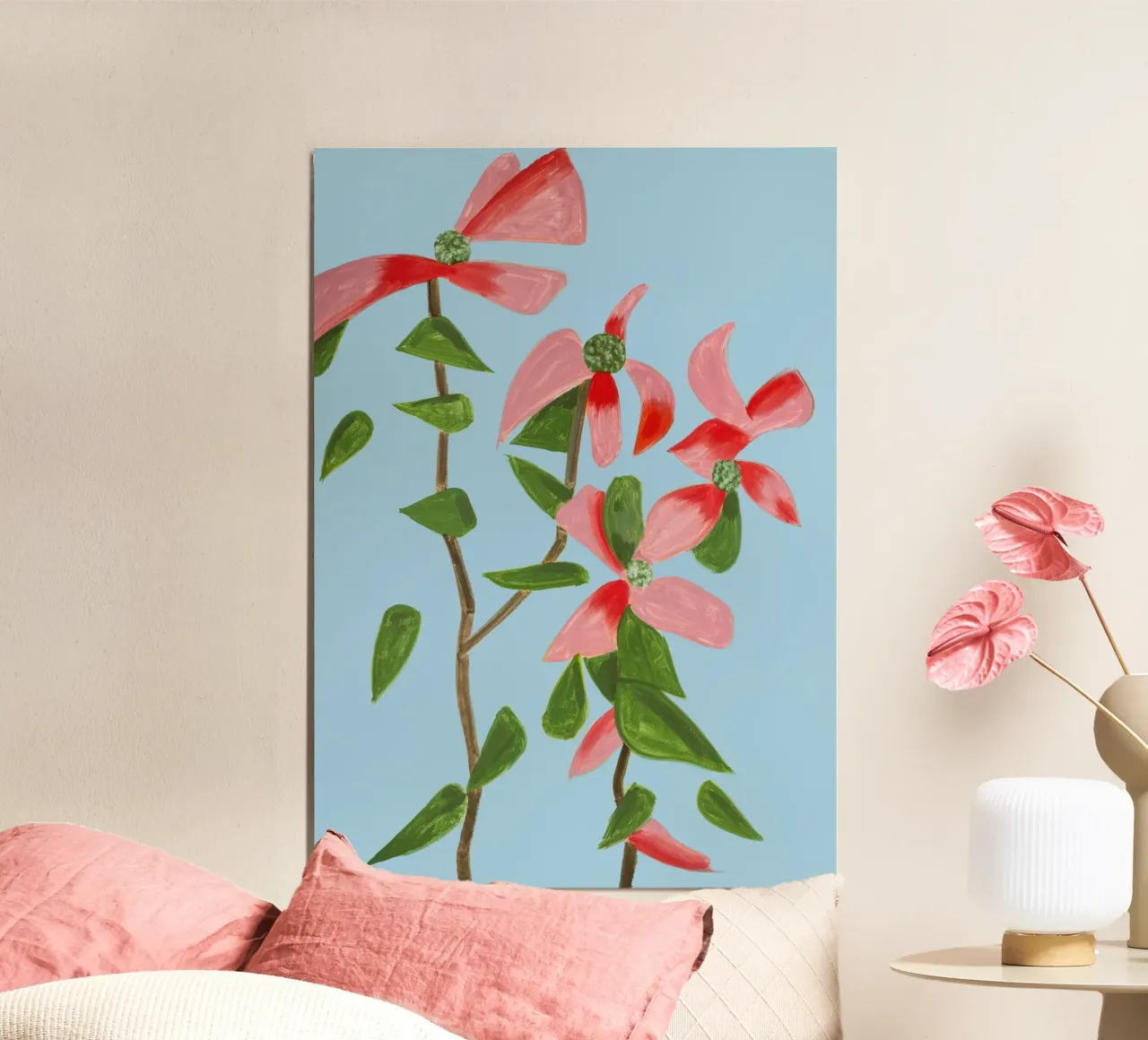Alex Katz Legno di cane rosso poster con telaio in plastica da Marcobarshop