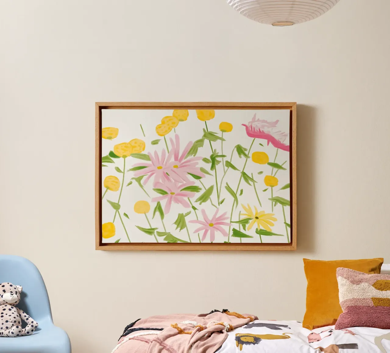 Alex Katz Frühlingsblumen Leinwand mit Schattenfugenrahmen von Marcobarshop