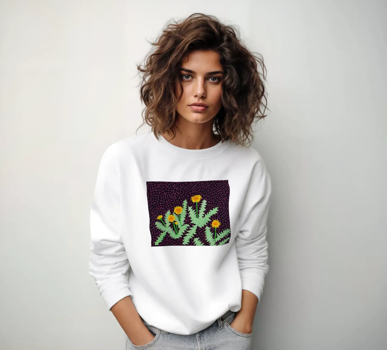 Alex Katz Dandelions felpa da Marcobarshop