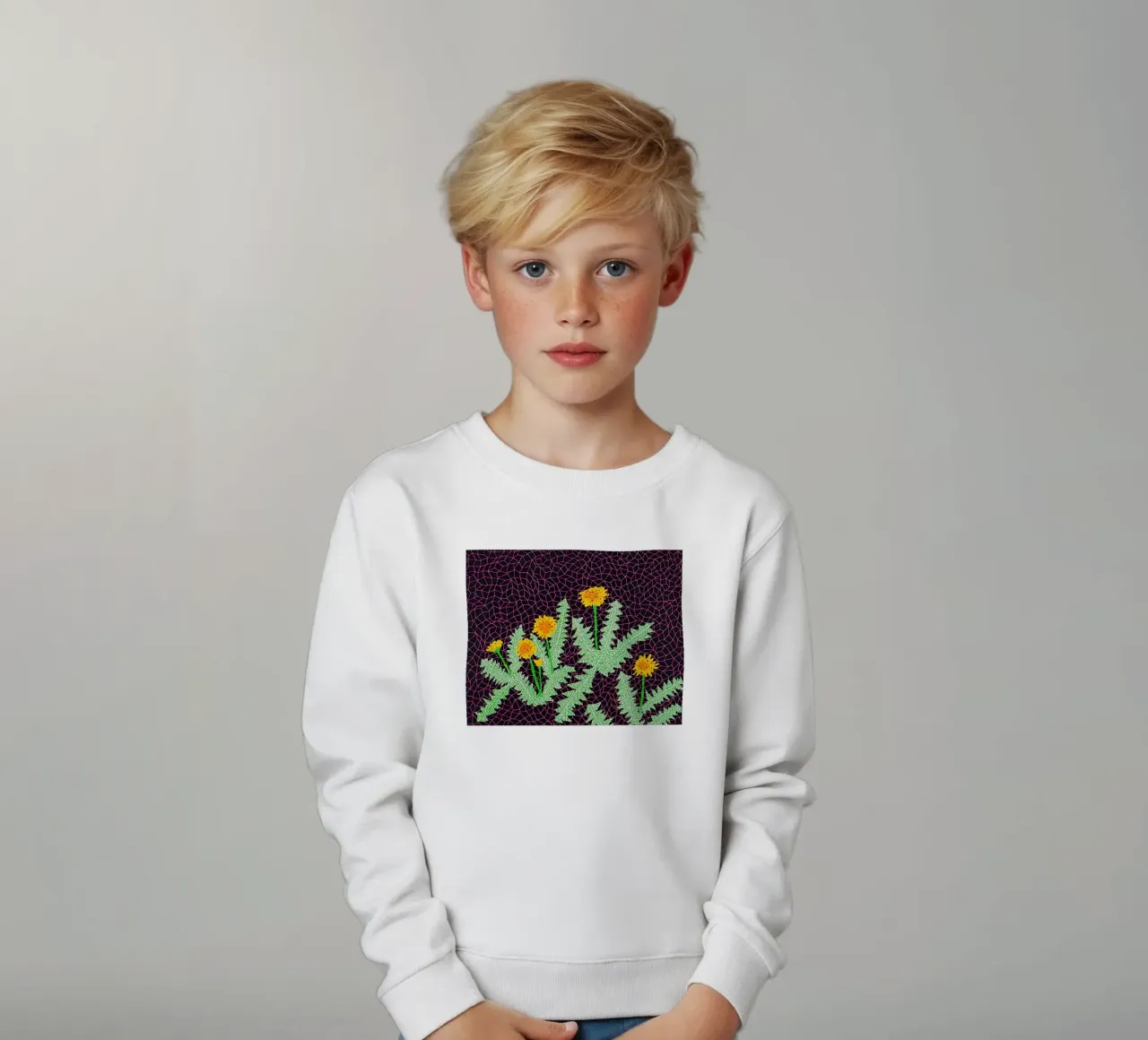 Alex Katz Dandelions felpa bambino da Marcobarshop