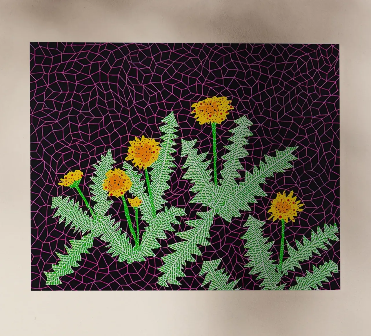Alex Katz Dandelions pellicola backlit da Marcobarshop