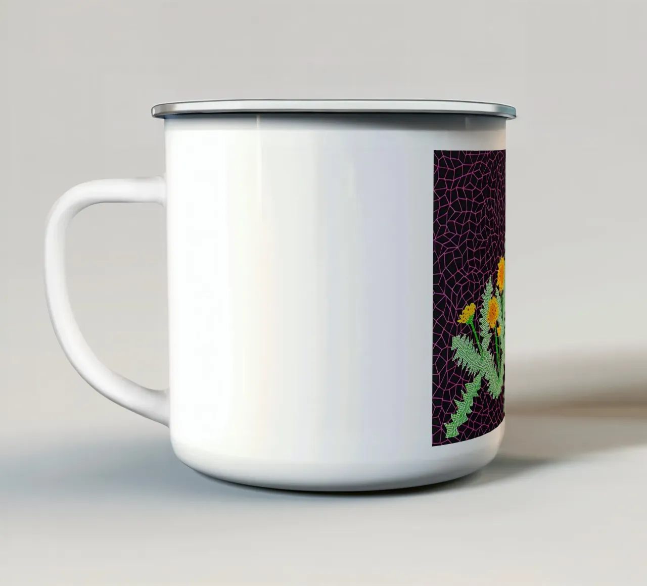 Alex Katz Dandelions tazza in smalto da Marcobarshop