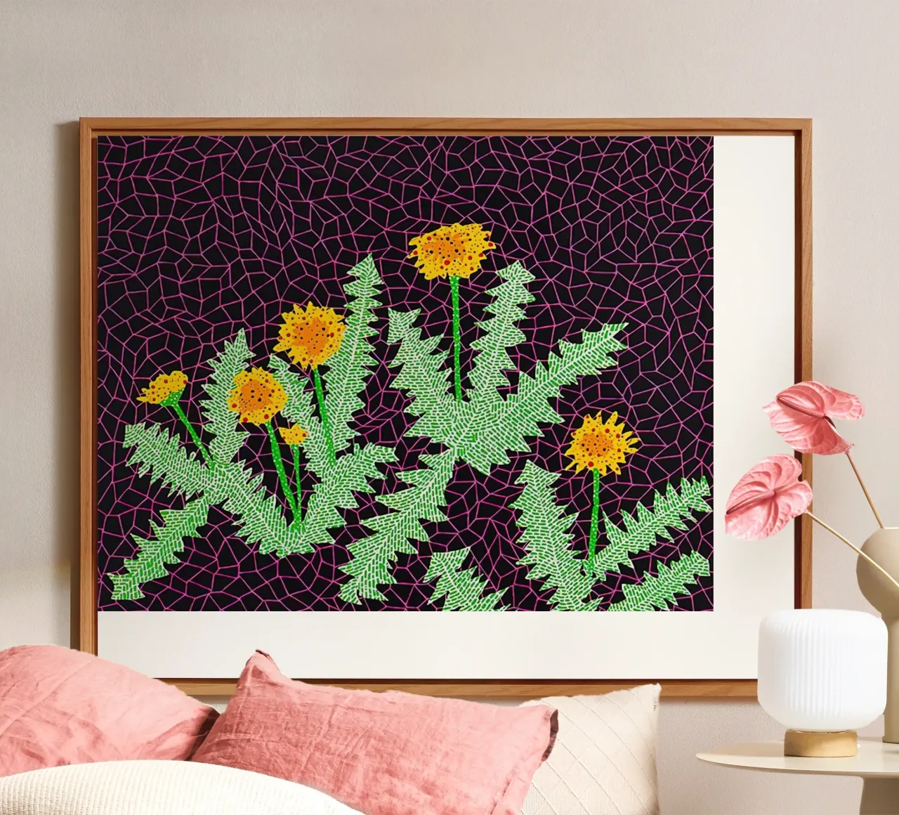 Alex Katz Dandelions alluminio dibond da Marcobarshop