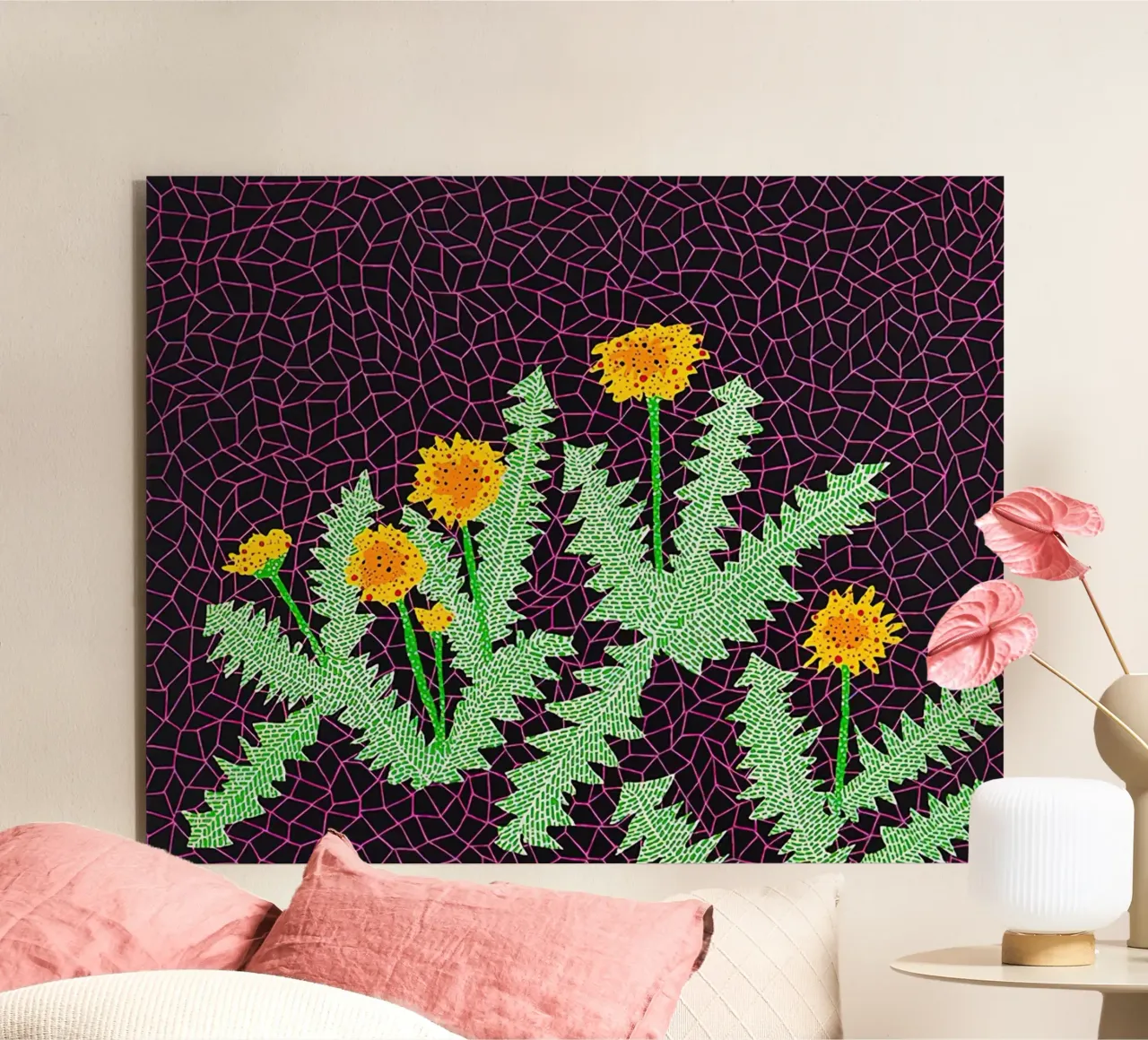 Alex Katz Dandelions alluminio dibond da Marcobarshop