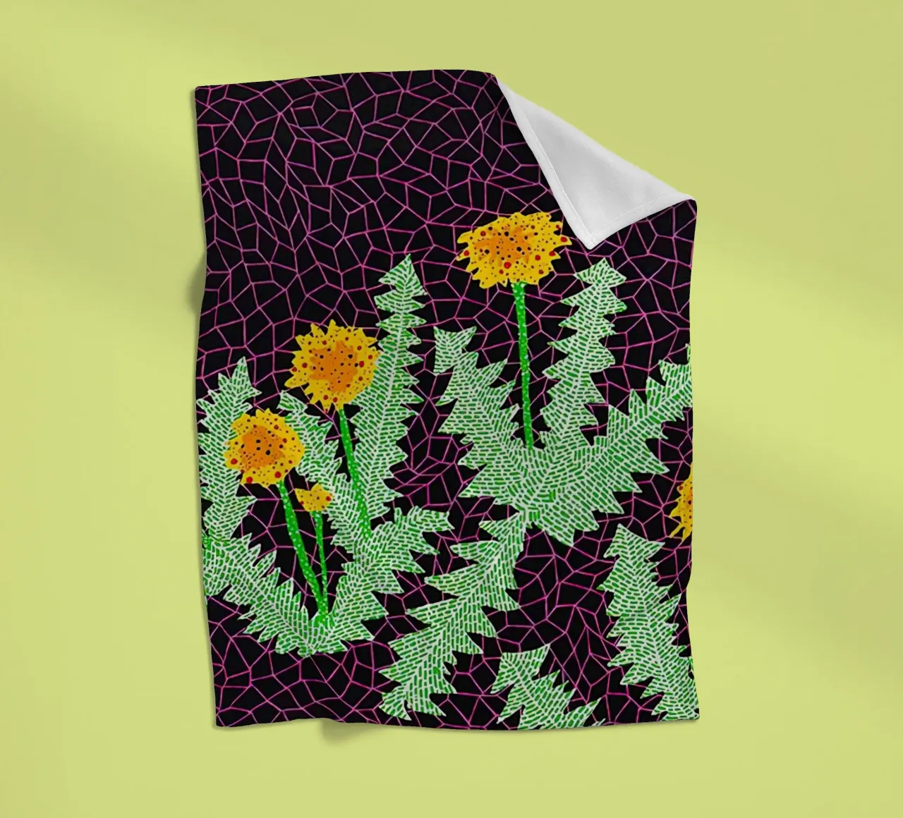 Alex Katz Dandelions coperta in pile da Marcobarshop