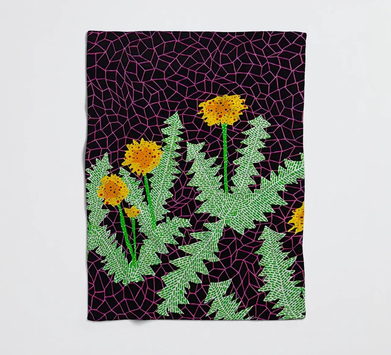 Alex Katz Dandelions coperta in pile da Marcobarshop
