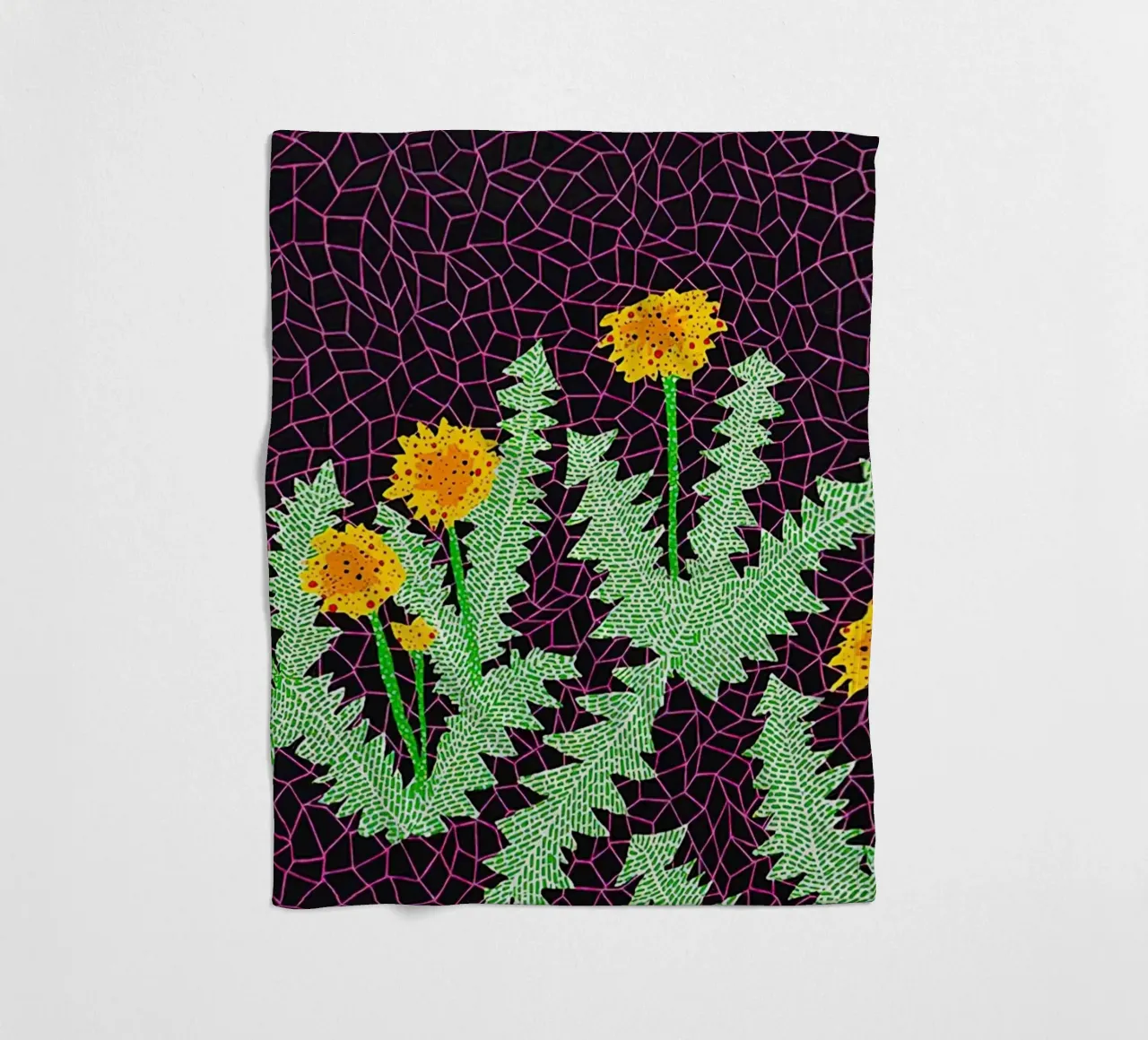 Alex Katz Dandelions coperta in pile da Marcobarshop