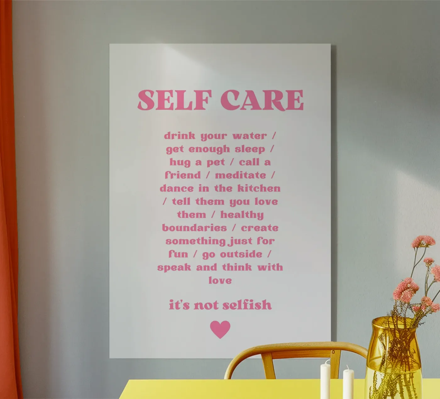 Cura di sé plexiglass da Athene Fritsch