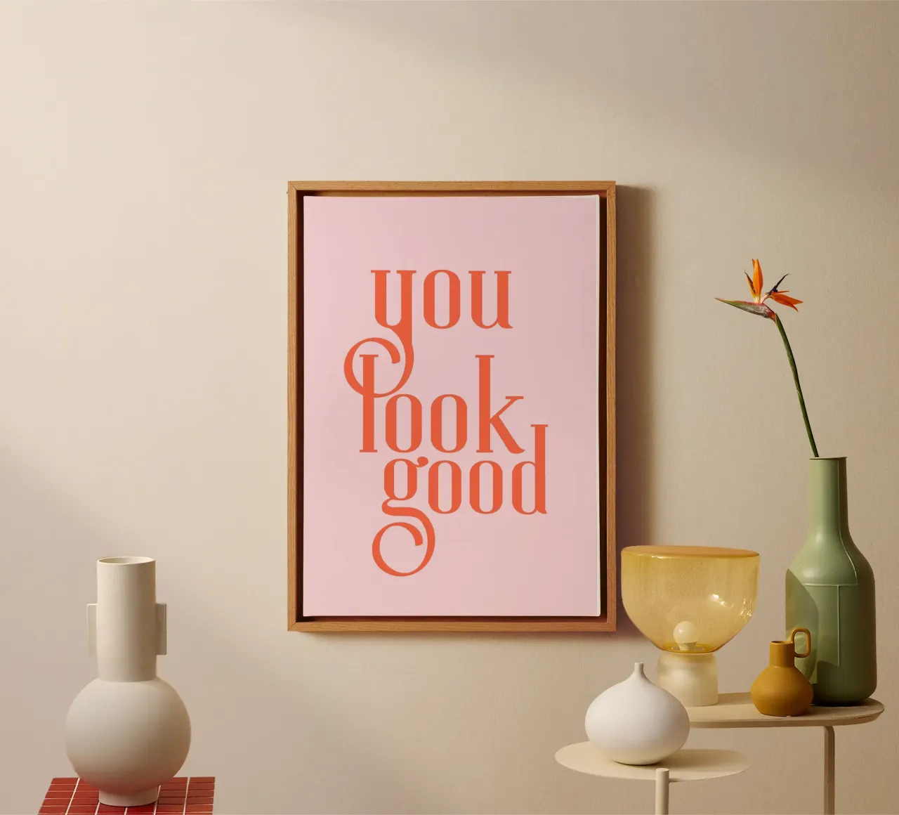 You look good tela con Cornice a cassetta da PinkCandyWalls