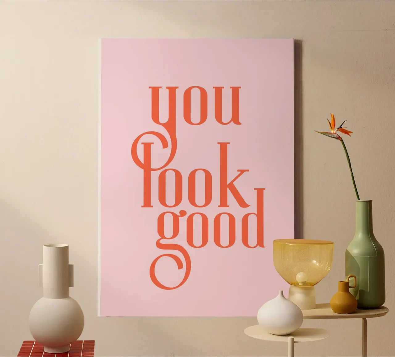 You look good tela con Cornice a cassetta da PinkCandyWalls