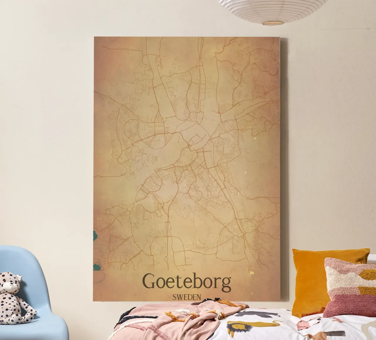 Goeteborg SWEDEN canvas with Floater frame by WorldPrint
