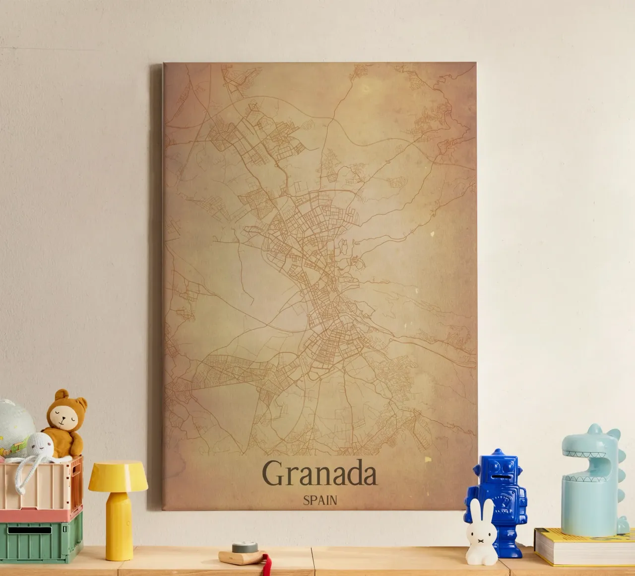 Granada SPAIN tela con Cornice a cassetta da WorldPrint