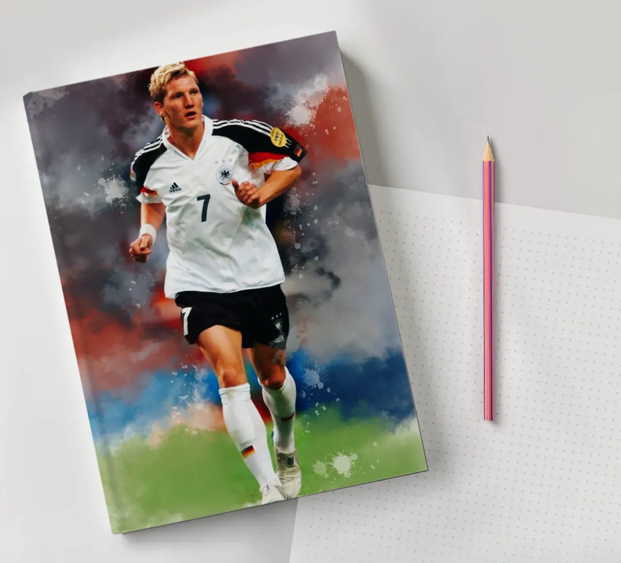 Bastian Schweinsteiger prime time notebook by Lembayung art