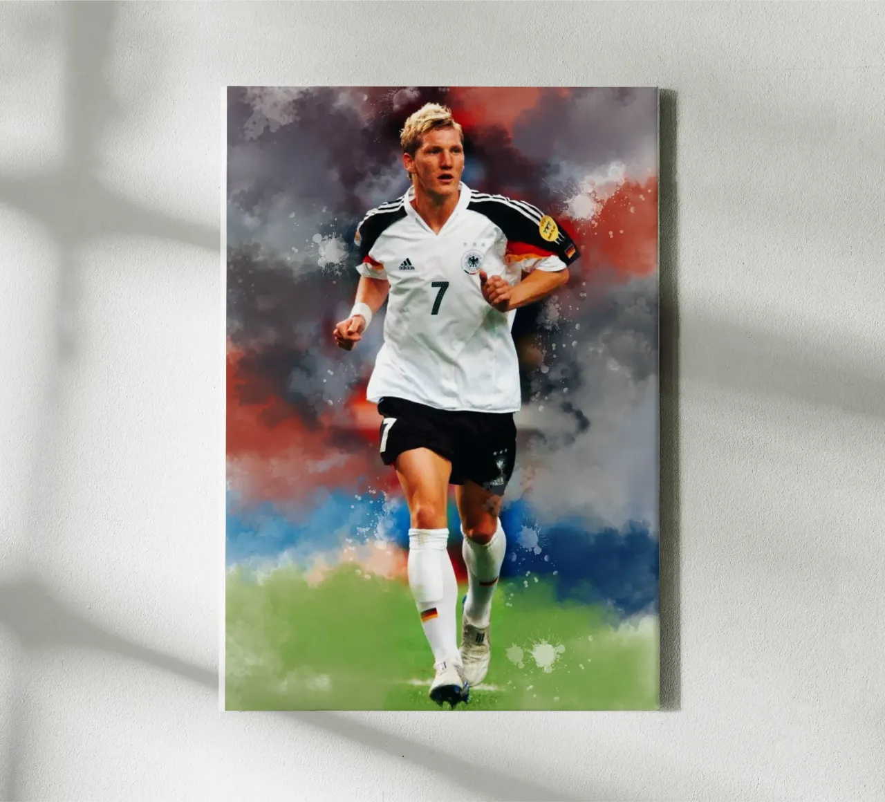 Bastian Schweinsteiger prime time canvas with Floater frame by Lembayung art