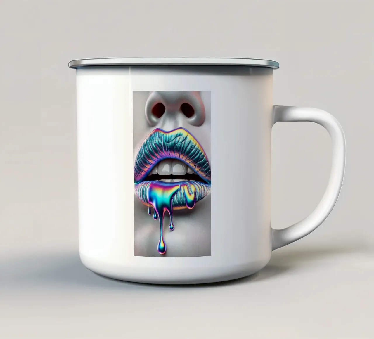 Labbra d'argento n. 1 tazza in smalto da BenCoStyle