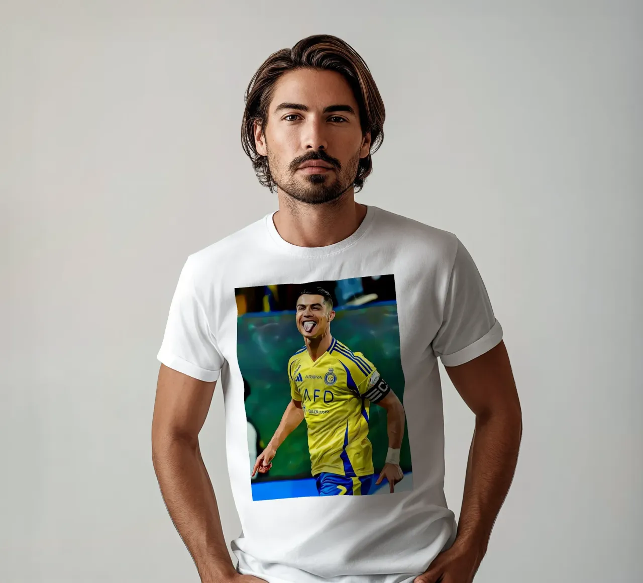 Digital Illustration of a Football Player in Yellow t-shirt da ArdanART