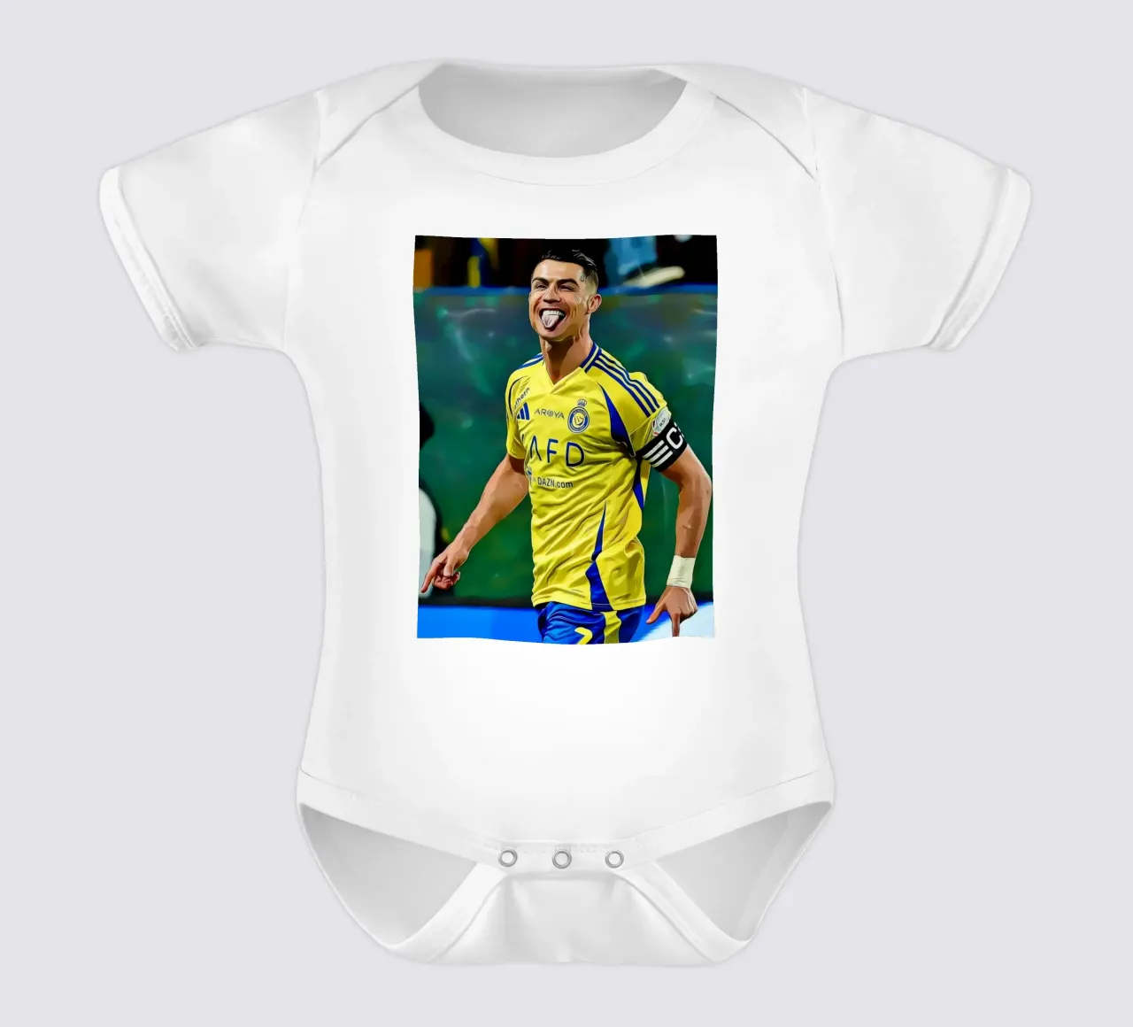 Digital Illustration of a Football Player in Yellow body neonato maniche corte da ArdanART