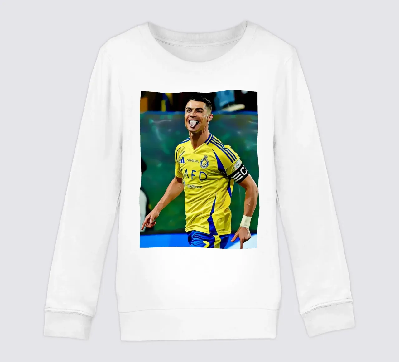 Digital Illustration of a Football Player in Yellow felpa bambino da ArdanART