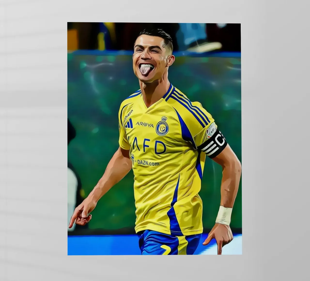 Digital Illustration of a Football Player in Yellow pellicola backlit da ArdanART