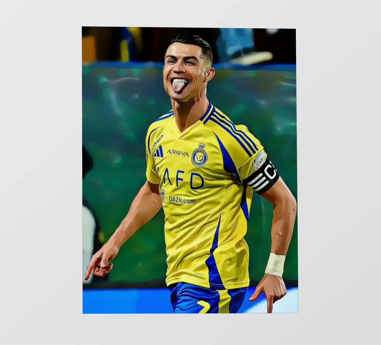 Digital Illustration of a Football Player in Yellow pellicola backlit da ArdanART