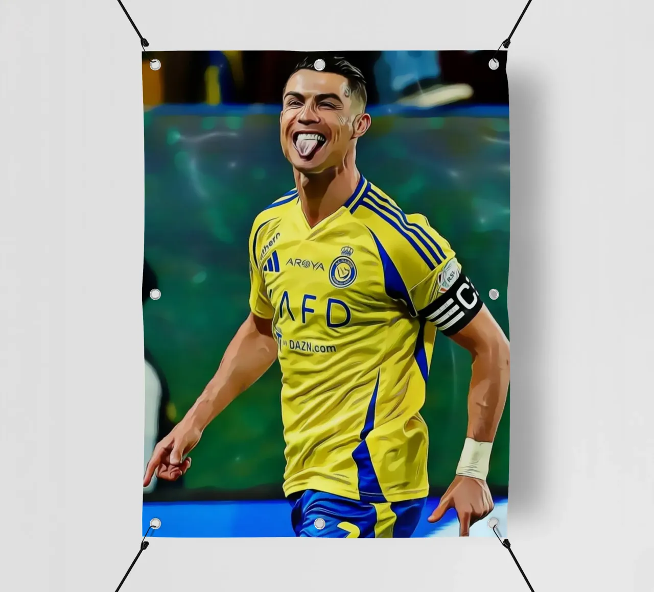Digital Illustration of a Football Player in Yellow telo in pvc da ArdanART