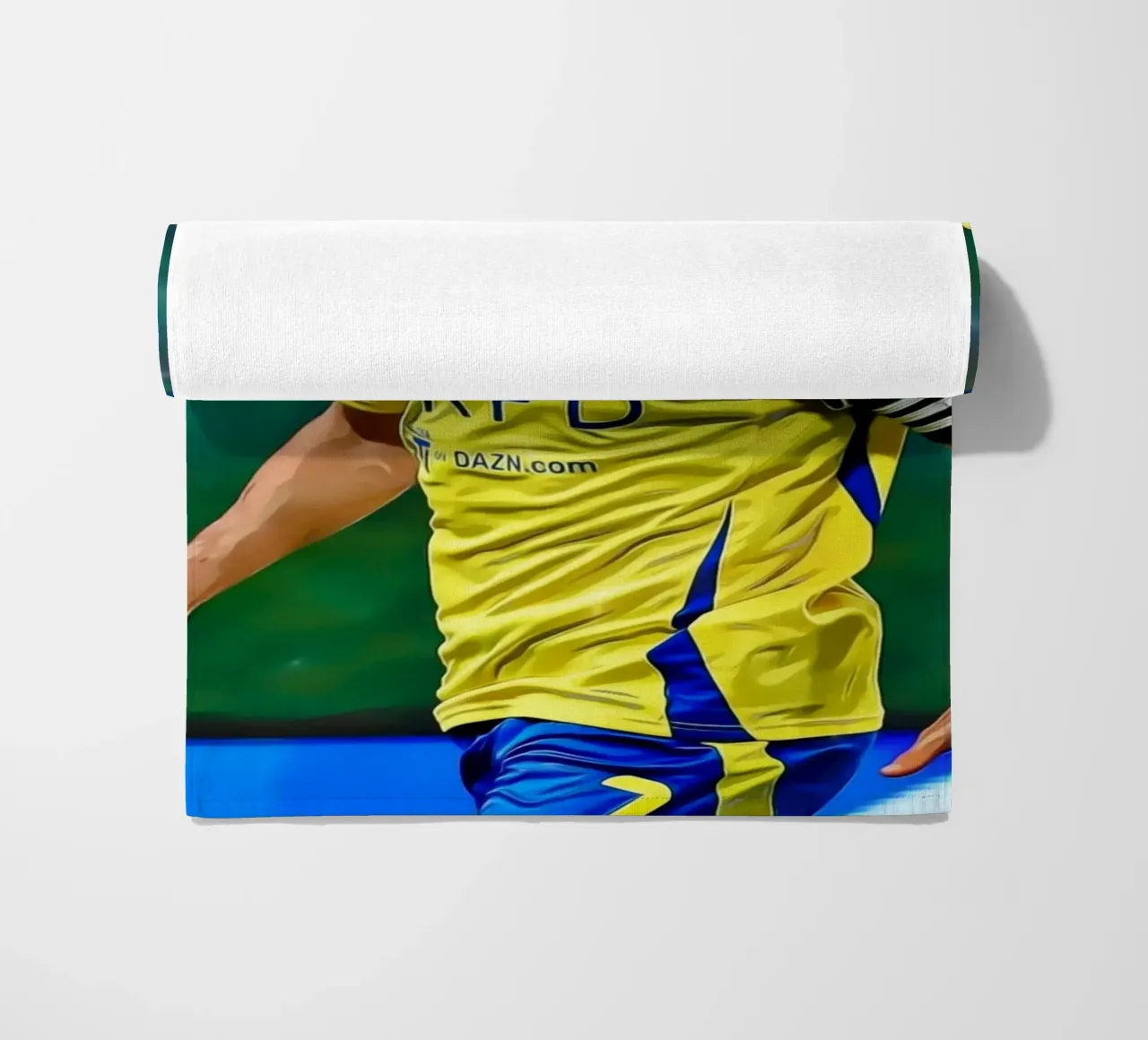 Digital Illustration of a Football Player in Yellow telo mare da ArdanART